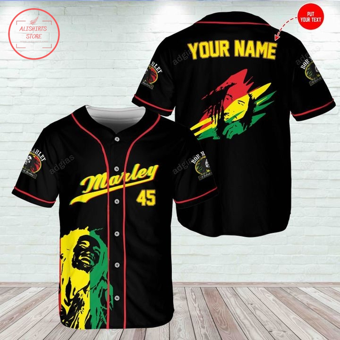 Bob Marley Jamaica baseball Jersey