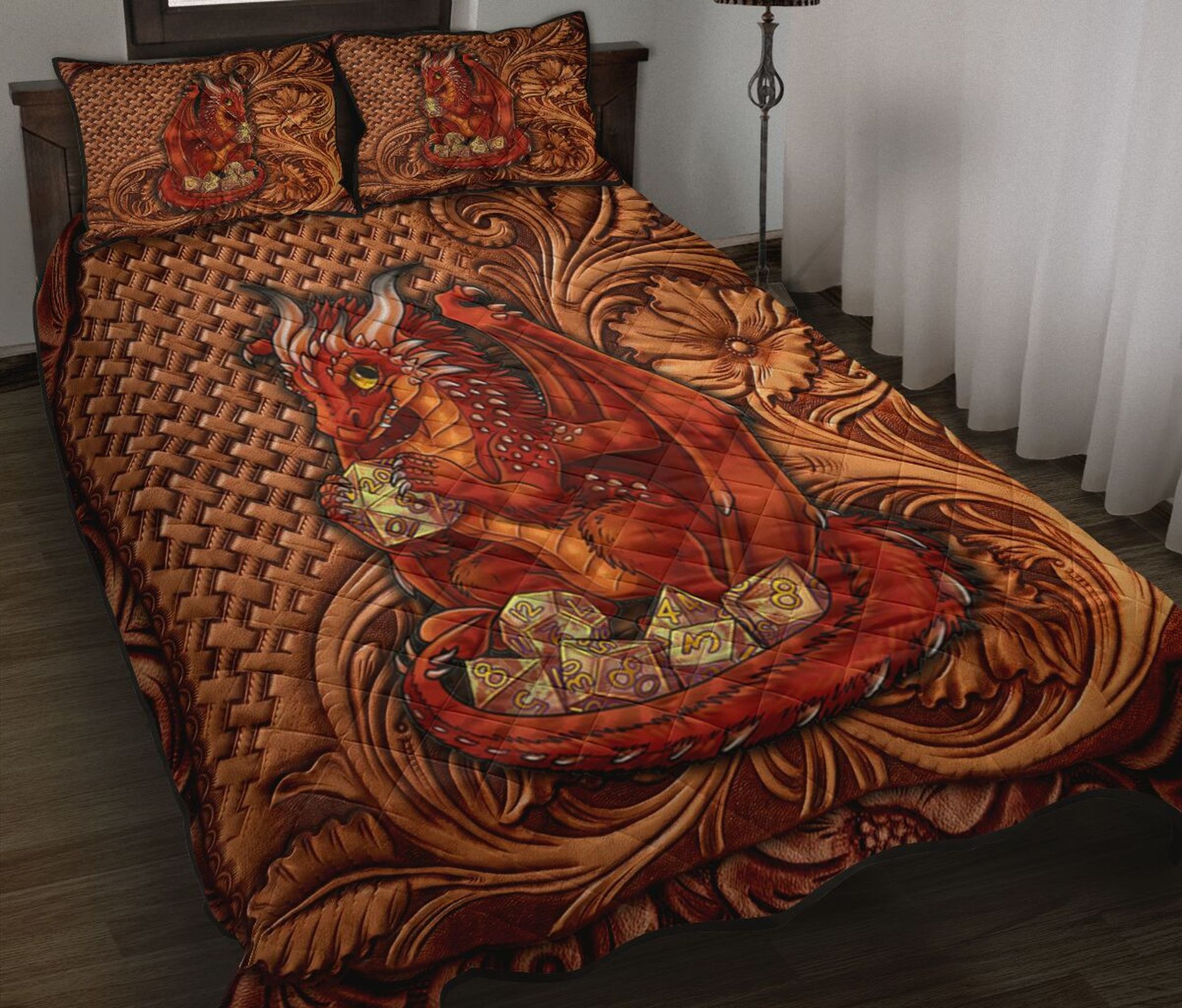 RED DRAGON BED SET