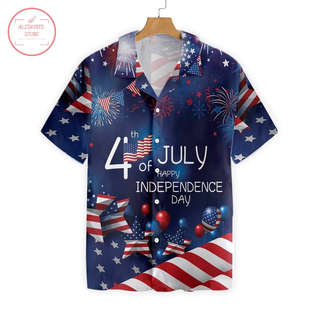 4th July US Independence Day Flag Hawaiian Shirt