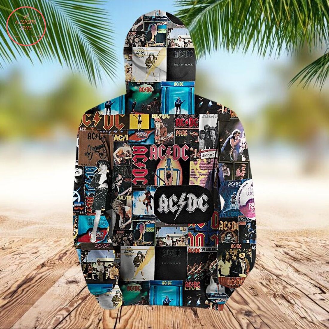 AC DC Collage 3D Hoodie
