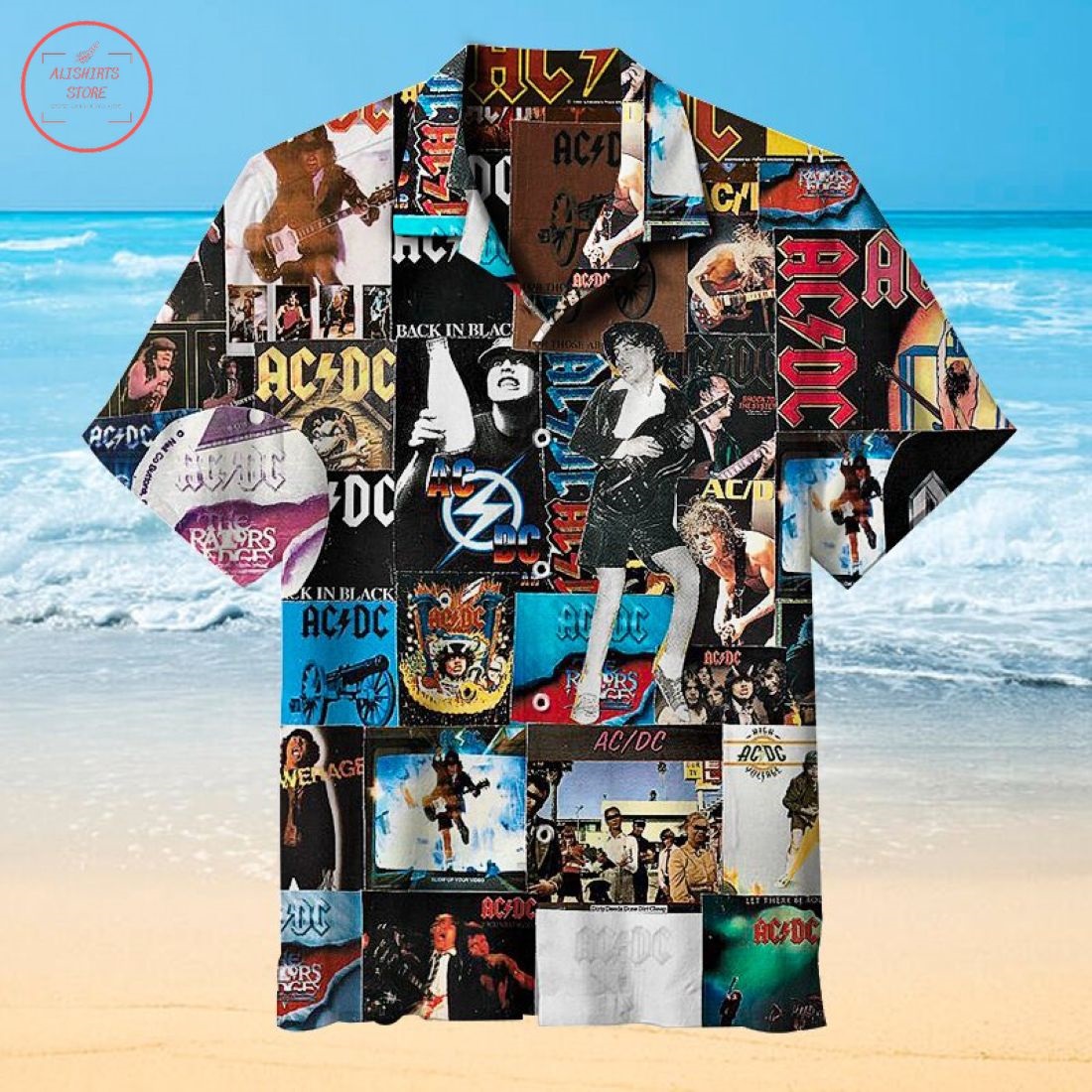 AC DC Collage Hawaiian Shirt