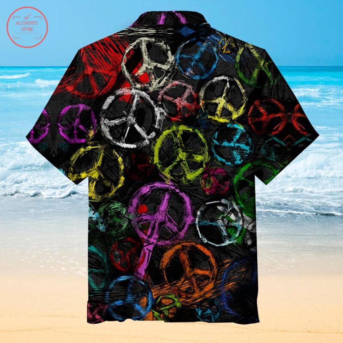 Abstract Peace Signs Hawaiian Shirt