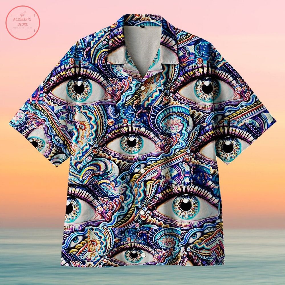 Amazing Eye Psychedelic Reflection One Hawaiian Shirt