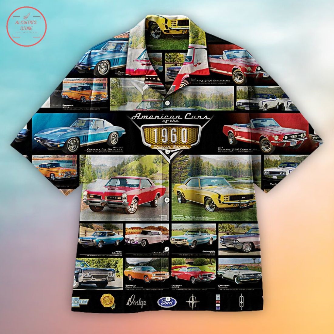 American Cars of the 1960s Hawaiian Shirt