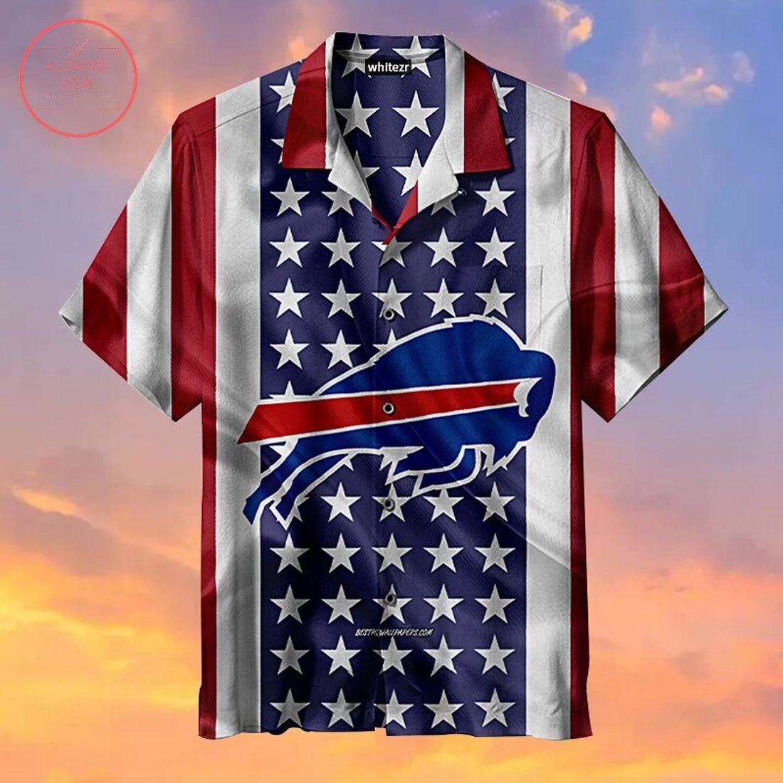 American Flag Buffalo Bills Hawaiian Shirt