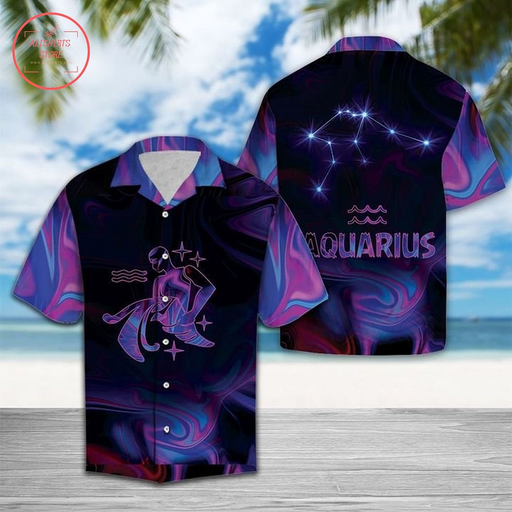 Aquarius Horoscope 2021 Hawaiian Shirt Button Up