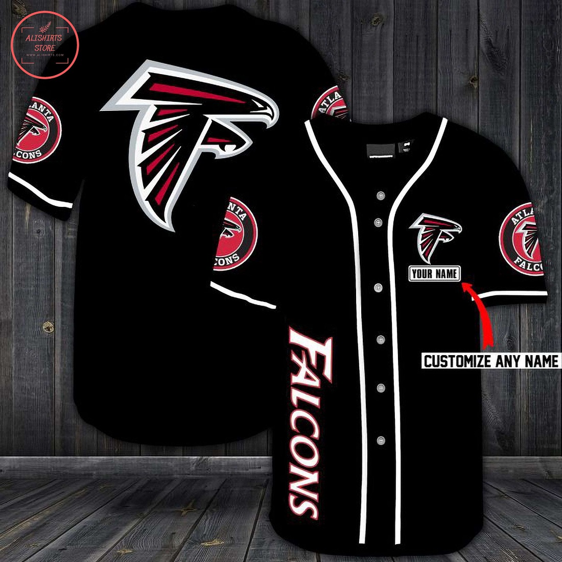 Atlanta Falcons Personalized Baseball Jersey
