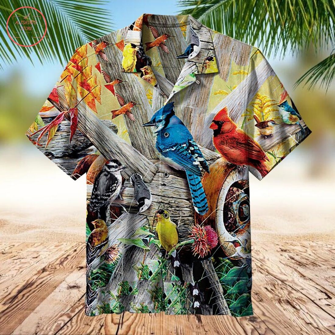 Backyard Birds Hawaiian Shirt