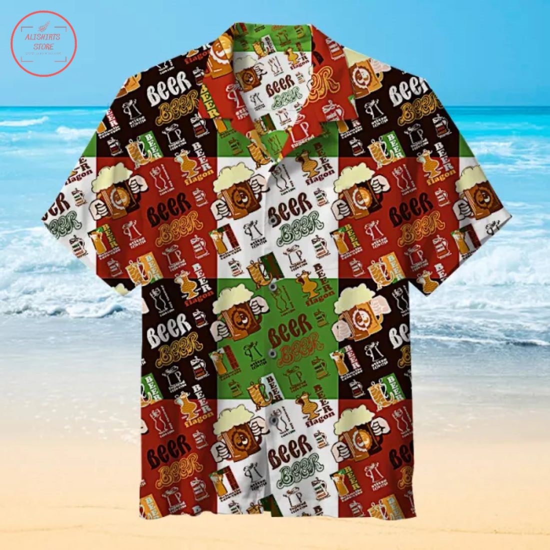 Beer pattern Hawaiian Shirt