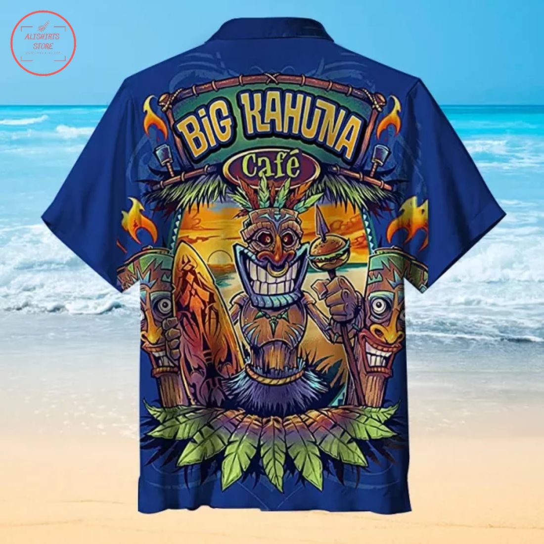 Big Kahuna Cafe Tiki Hawaiian Shirt