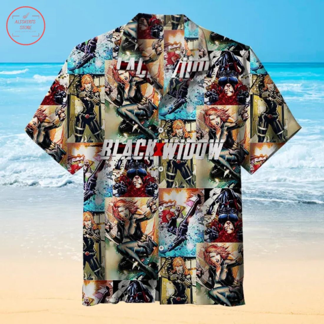 Black Widow Comics Hawaiian Shirt