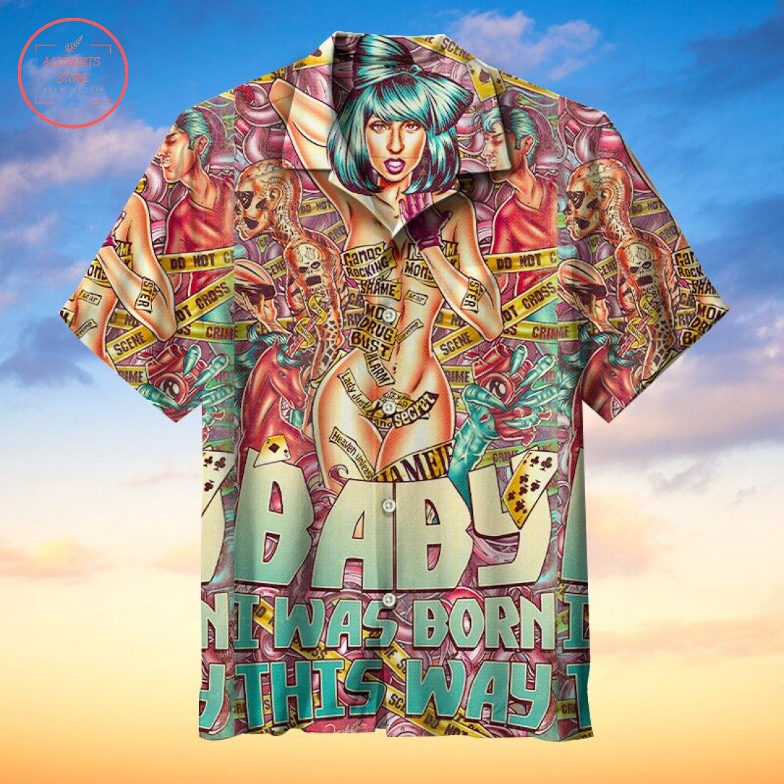 Born this way Lady Gaga Hawaiian Shirt