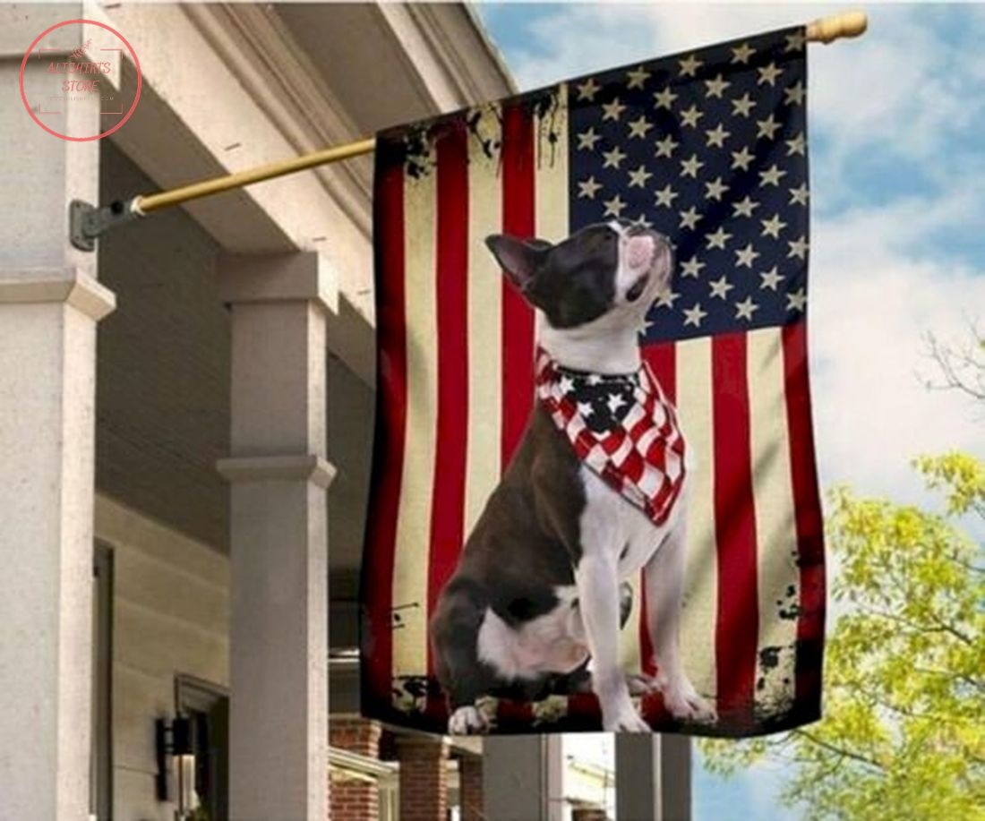 Boston Terrier Independence Day American Flag