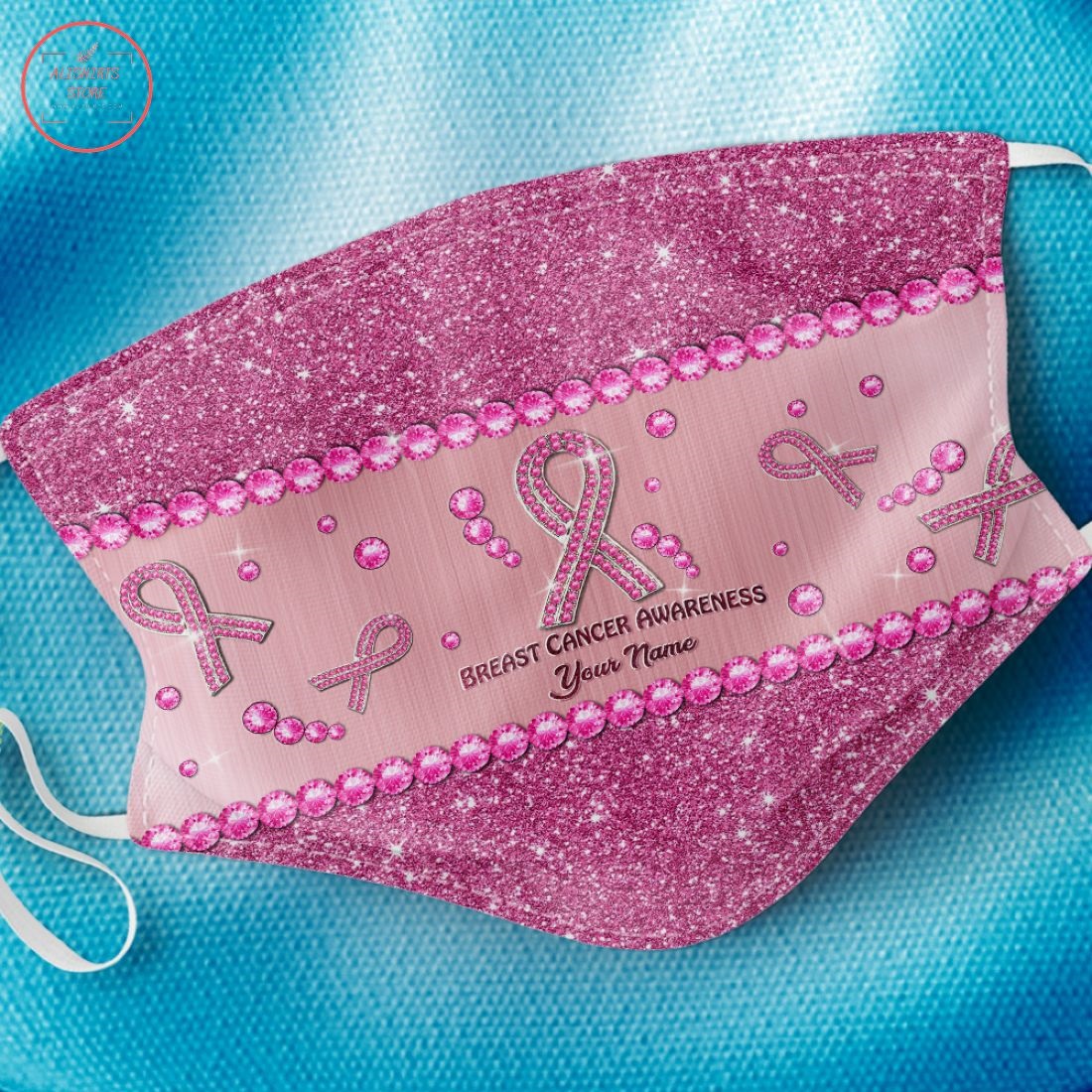 Breast Cancer Face Mask Custom Your Name