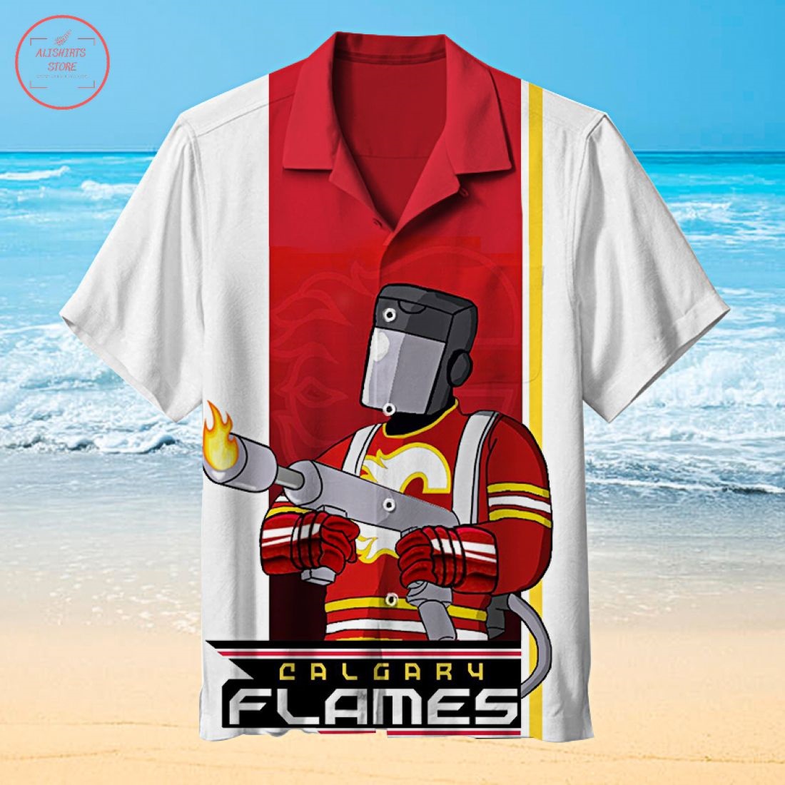 Calgary Flames Hawaiian Shirt