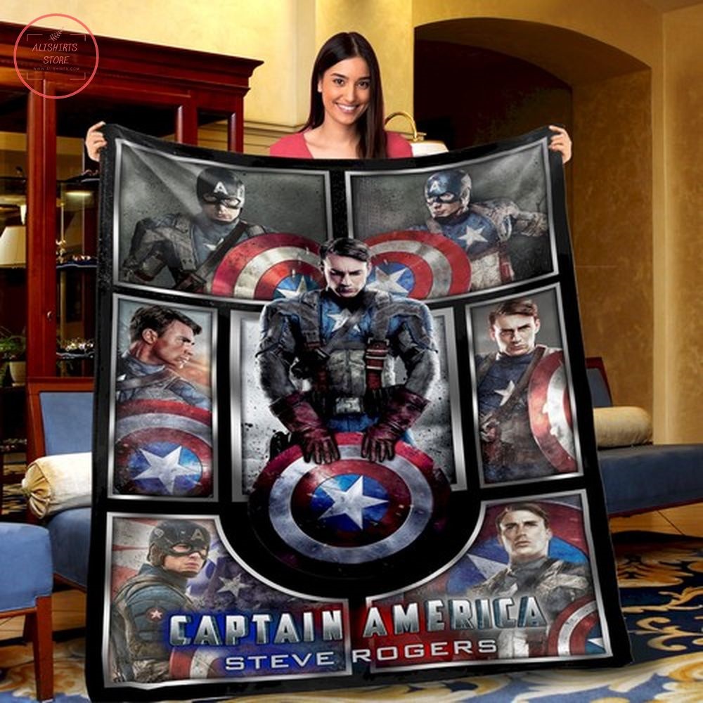 Captain America Avengers Superhero Fleece Blanket