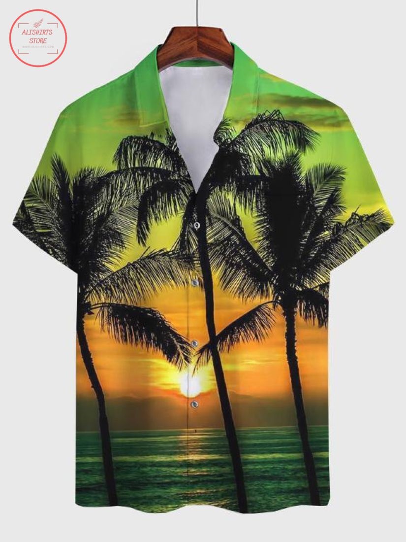 Casual Abstract Cotton-Blend Hawaiian Shirt