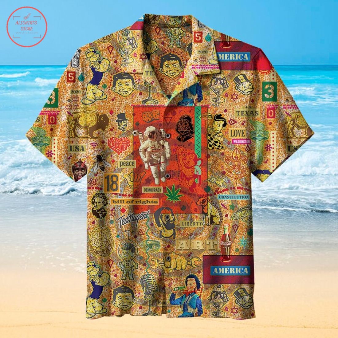 Character Collage Hawaiian Shirt