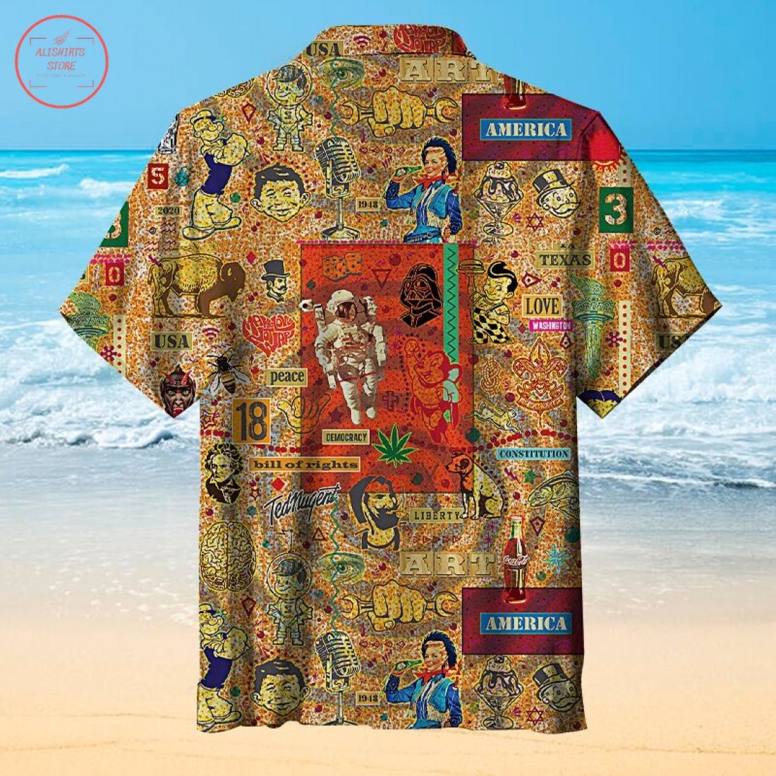 Character Collage Hawaiian Shirt