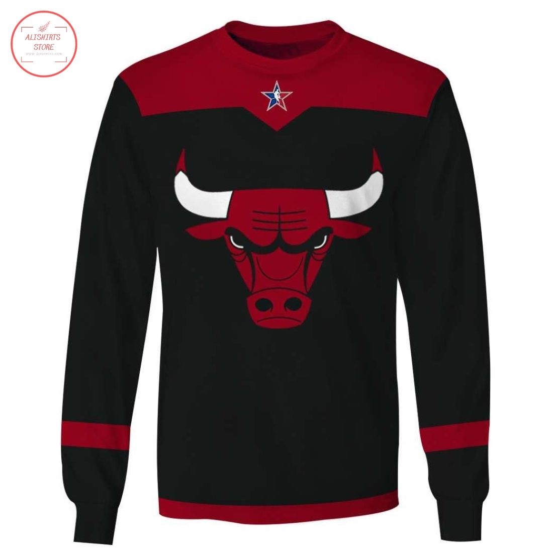 Chicago Bulls NBA Jerseys All Over 3D Print Sweatshirt