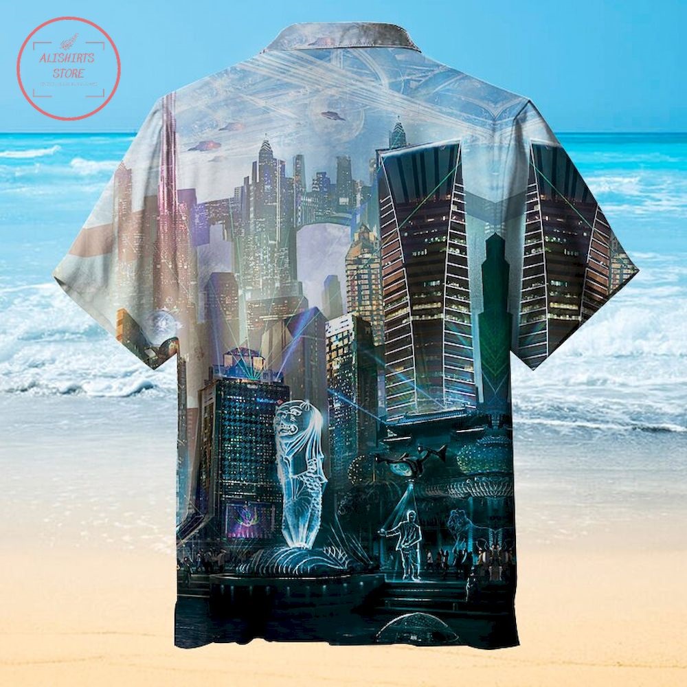 City of the future Hawaiian Shirt