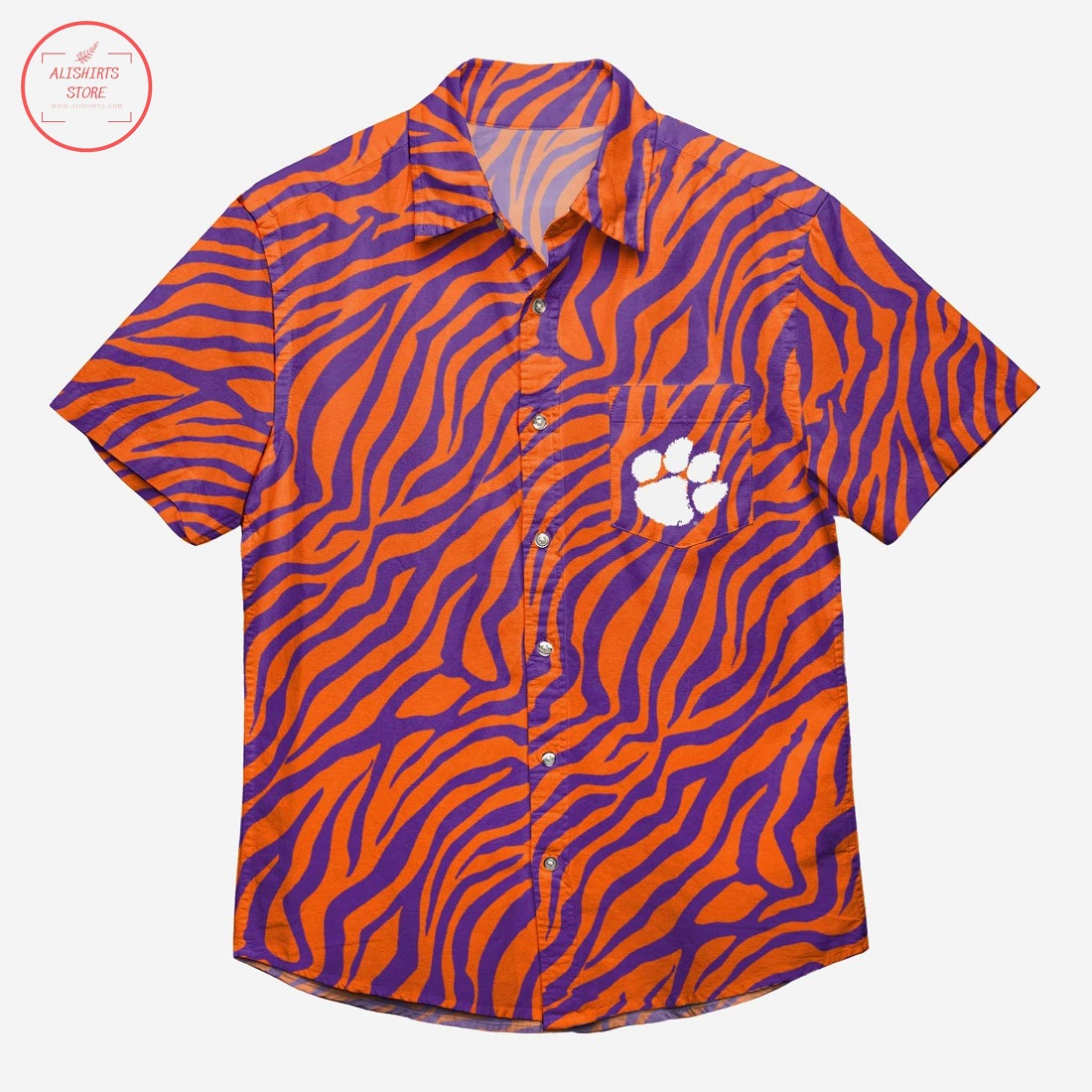 Clemson Tigers Thematic Hawaiian Shirt