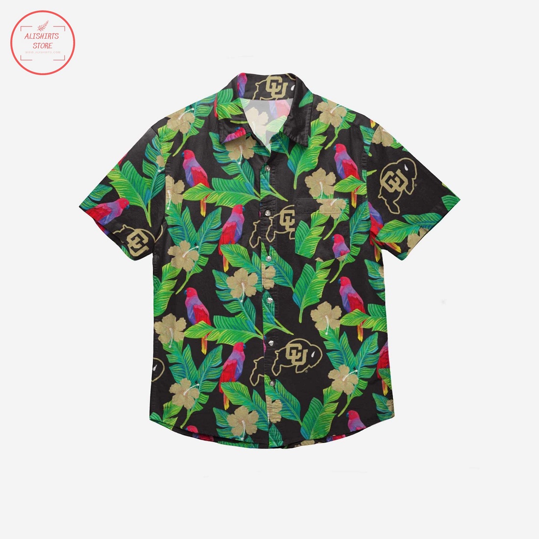 Colorado Buffaloes Floral Hawaiian shirt