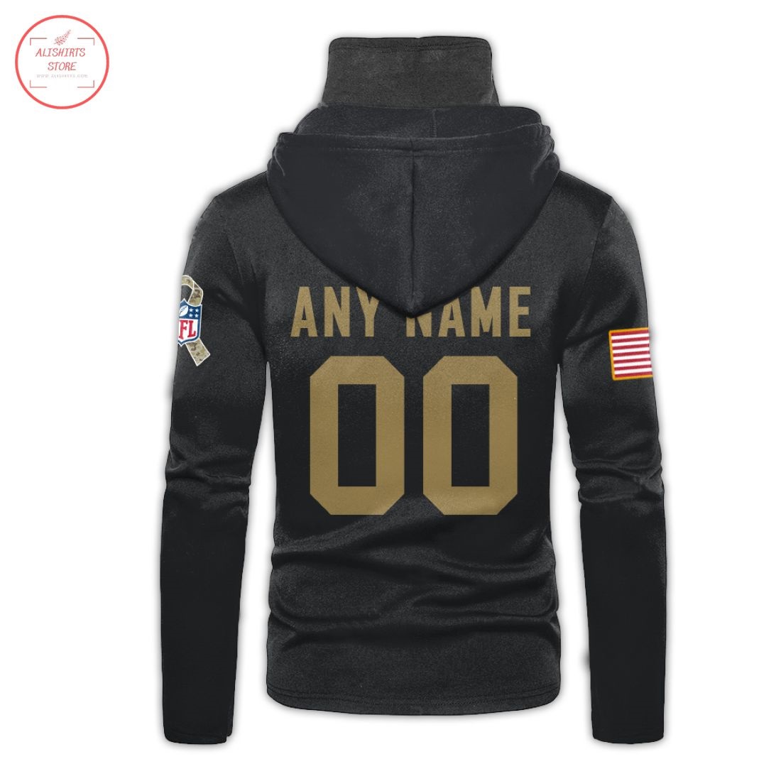 Custom name NFL Pittsburgh Steelers Gaiter Hoodie