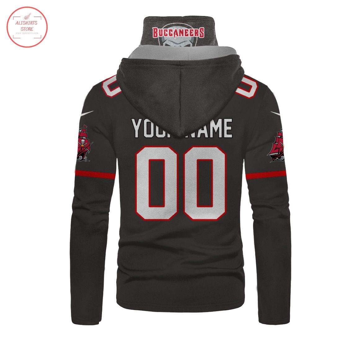 Custom name NFL Tampa Bay Buccaneers Gaiter Hoodie