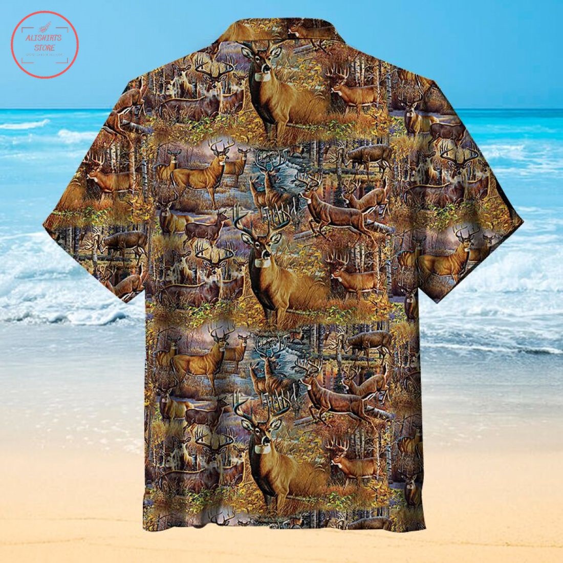 Deer Collage Hawaiian Shirt