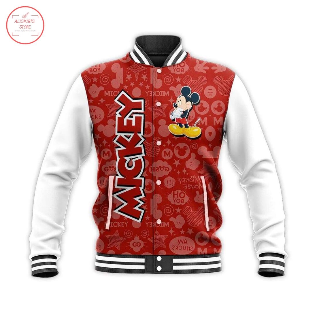 [Available Now] Disney Mickey Mouse Letterman Jacket- Alishirts.com