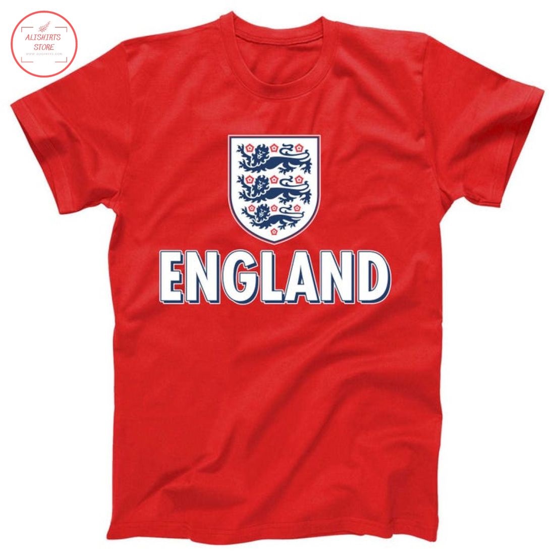 England Soccer Three Lions Flag Logo Shirt