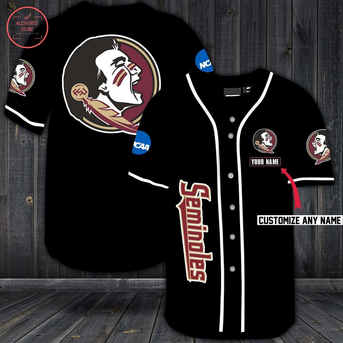 Florida State Seminoles Personalized Baseball Jersey