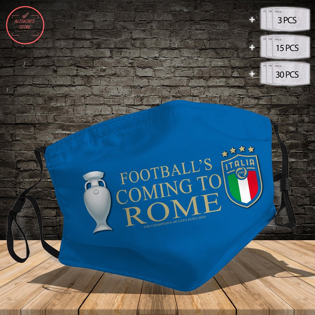 Football's coming to Rome Face Mask