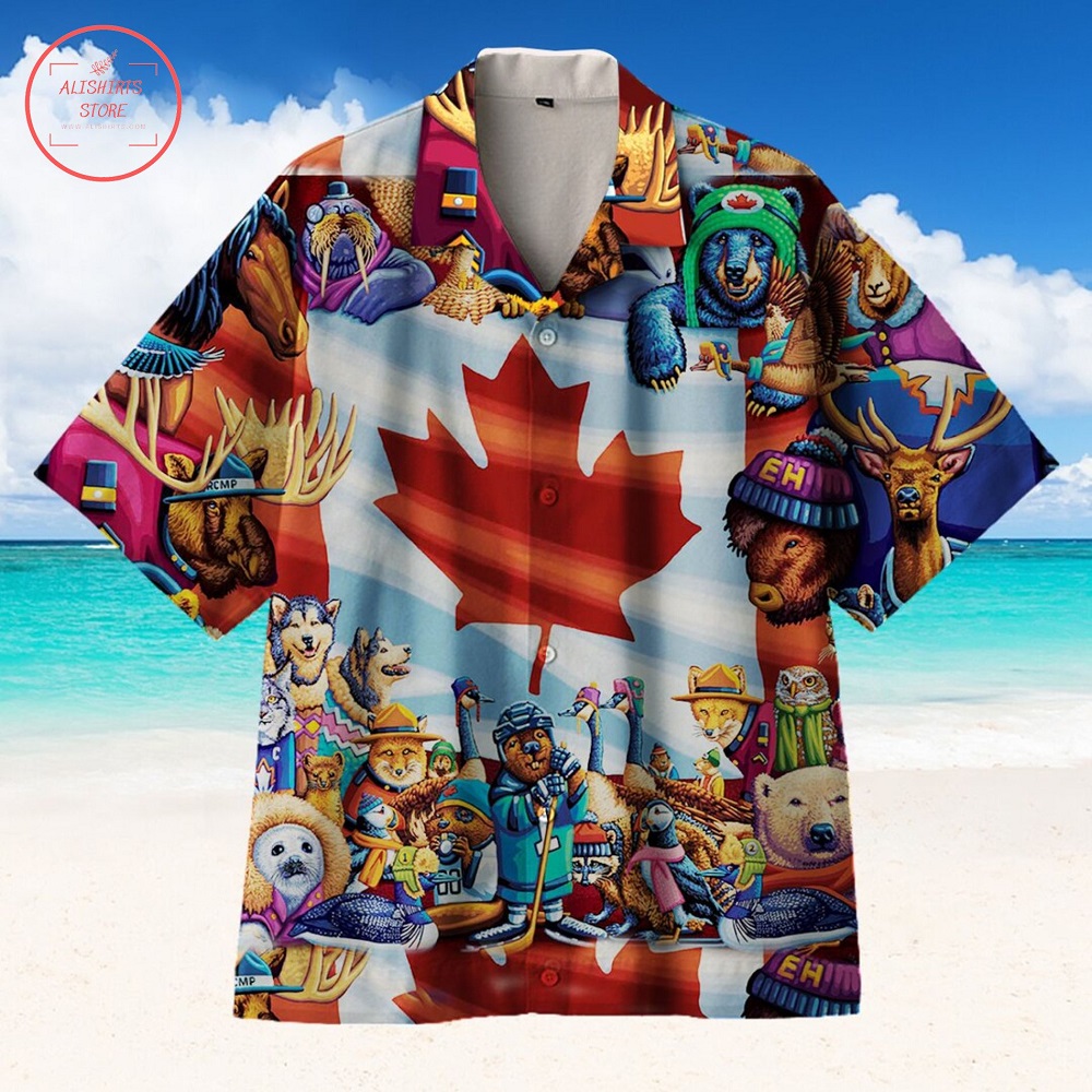 Funny Canadian Hawaiian Shirt