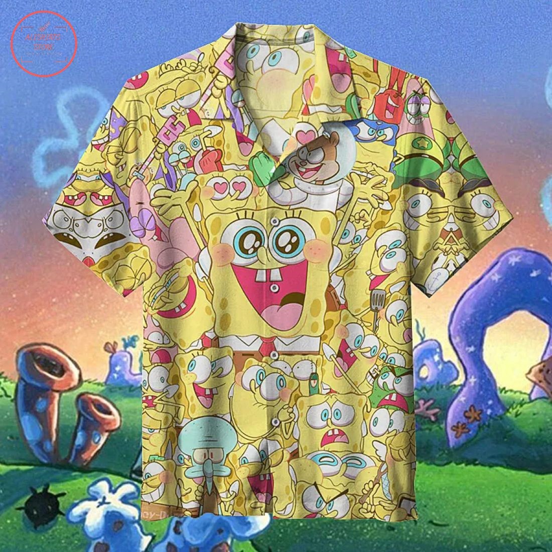 Funny SpongeBob Hawaiian Shirt