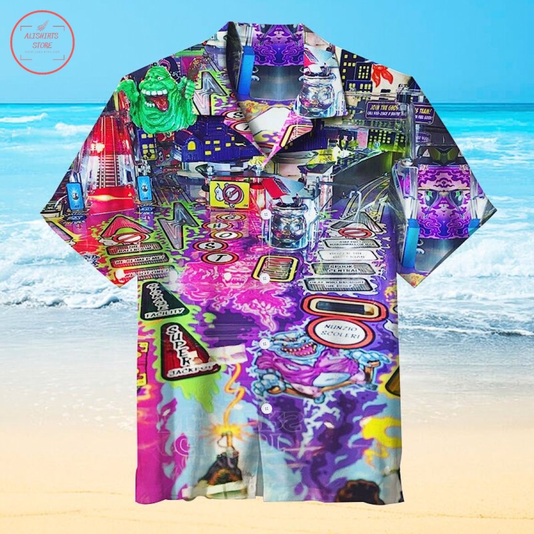 Ghostbusters Pinball Universal Hawaiian Shirt