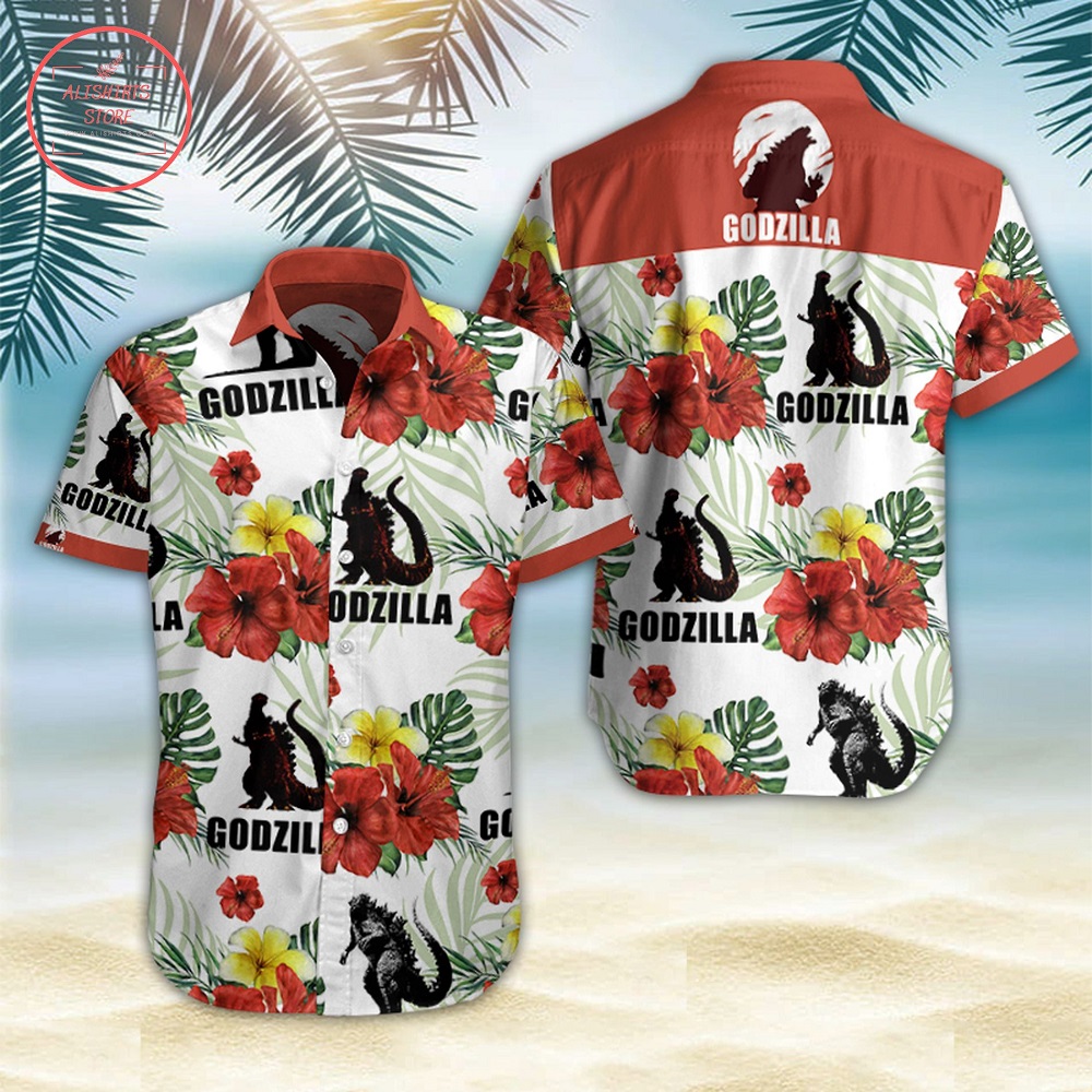 Godzilla Movies Hawaiian Shirt Summer Button Up