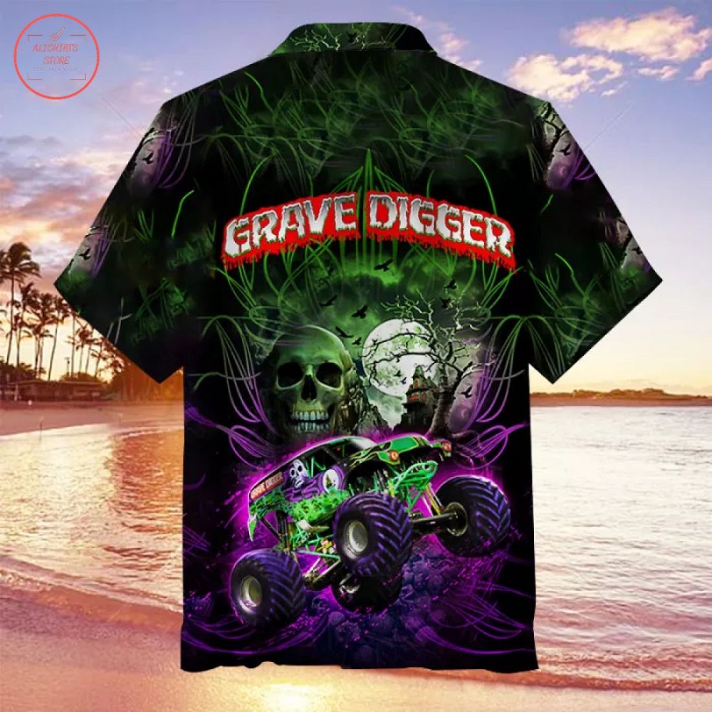 Grave Digger House Of Horror Hawaiian Shirt