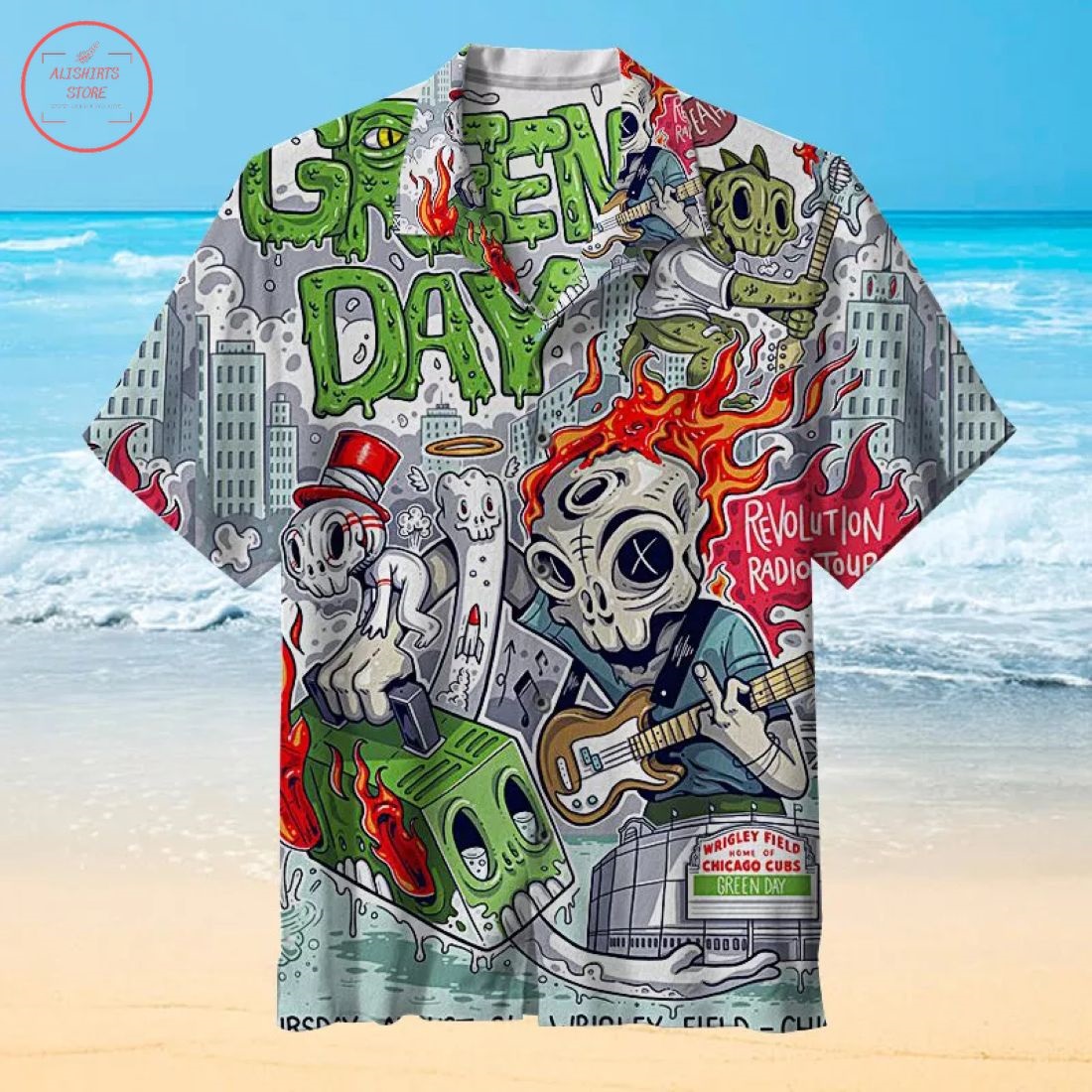 Green Day creative Style Hawaiian Shirt