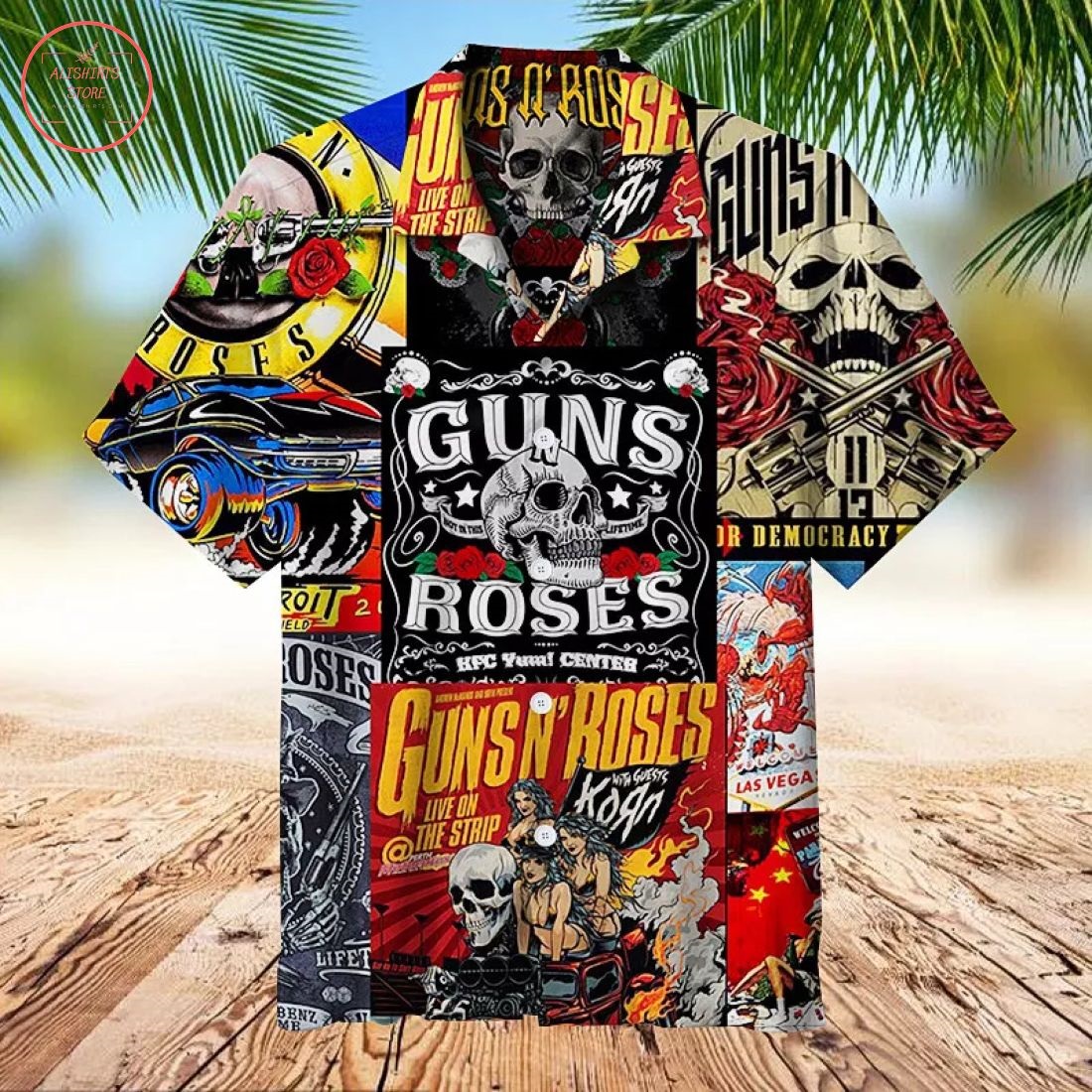 Guns N Roses Creative collage Hawaiian Shirt
