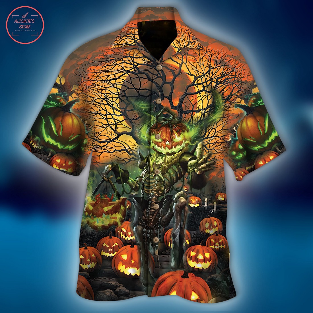 Halloween Moon Night Hawaiian Shirt