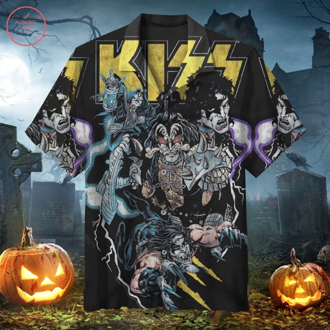 Halloween Series Kiss Hawaiian Shirt