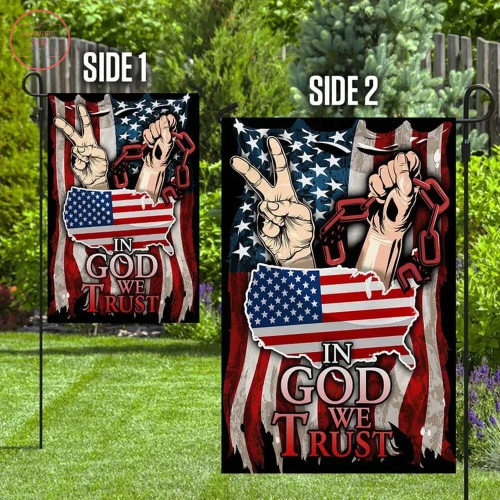 Happy 4th of July In God We Trust Flag