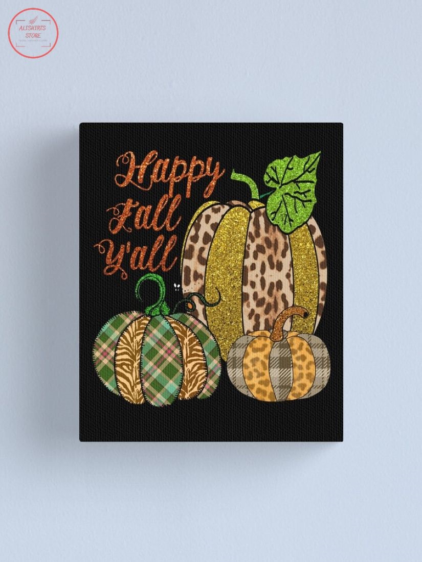 Happy Fall Y'all Pineapple Canvas Print