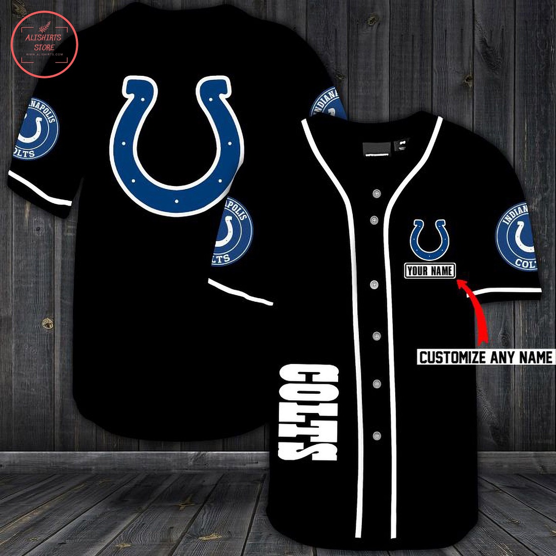 Indianapolis Colts Personalized Custom Baseball Jersey