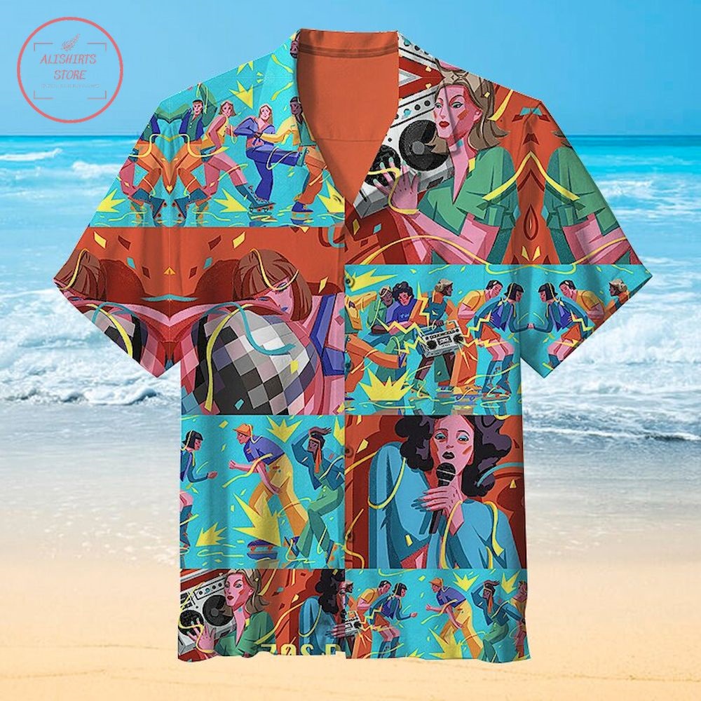 Interesting 70s disco Unisex Hawaiian Shirt