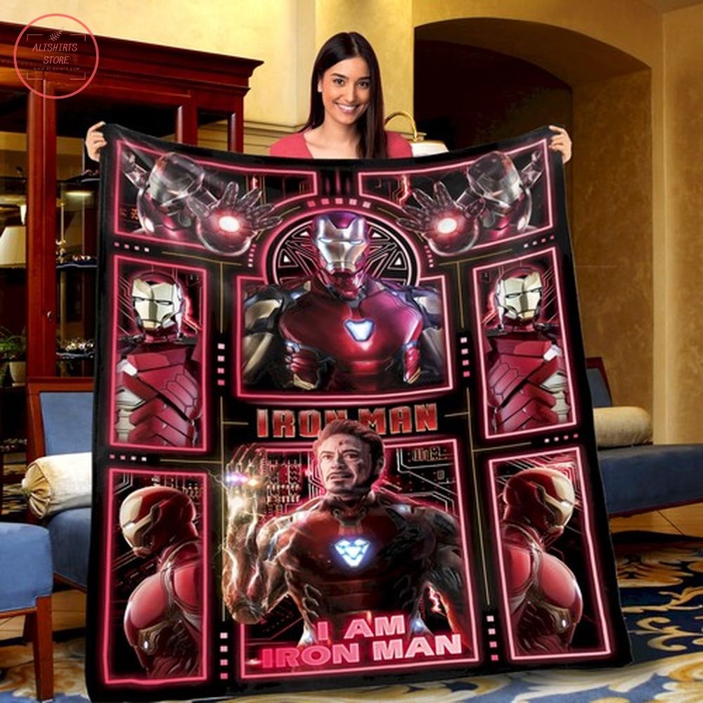 Iron Man Avengers Superhero Fleece Blanket