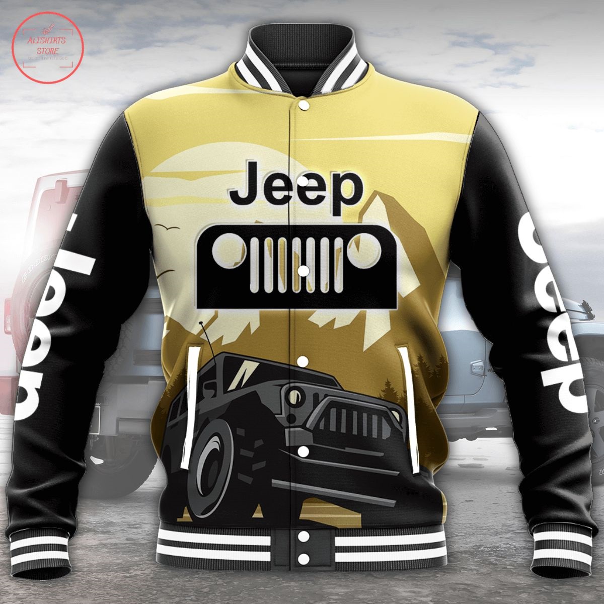 Jeep All Over Print Letterman Jacket