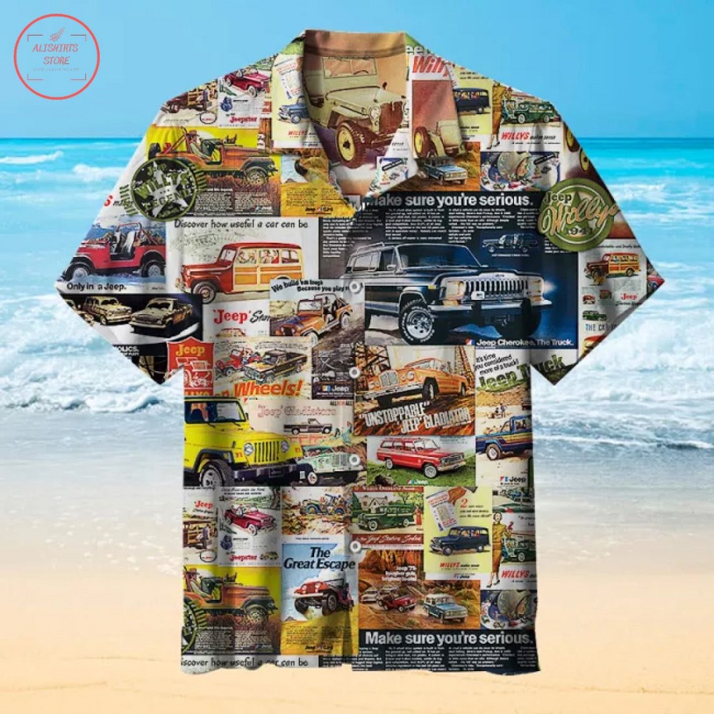 Jeep SUV pattern Hawaiian Shirt